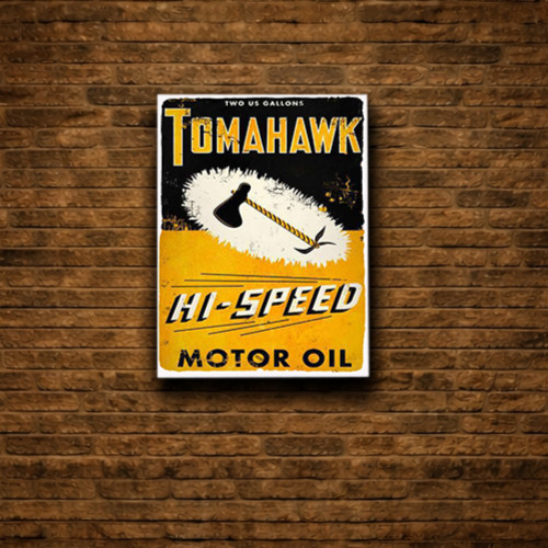 Custom Garage Wall Art Metal Sign | Man Cave Decor | Vintage Motor Oil Style