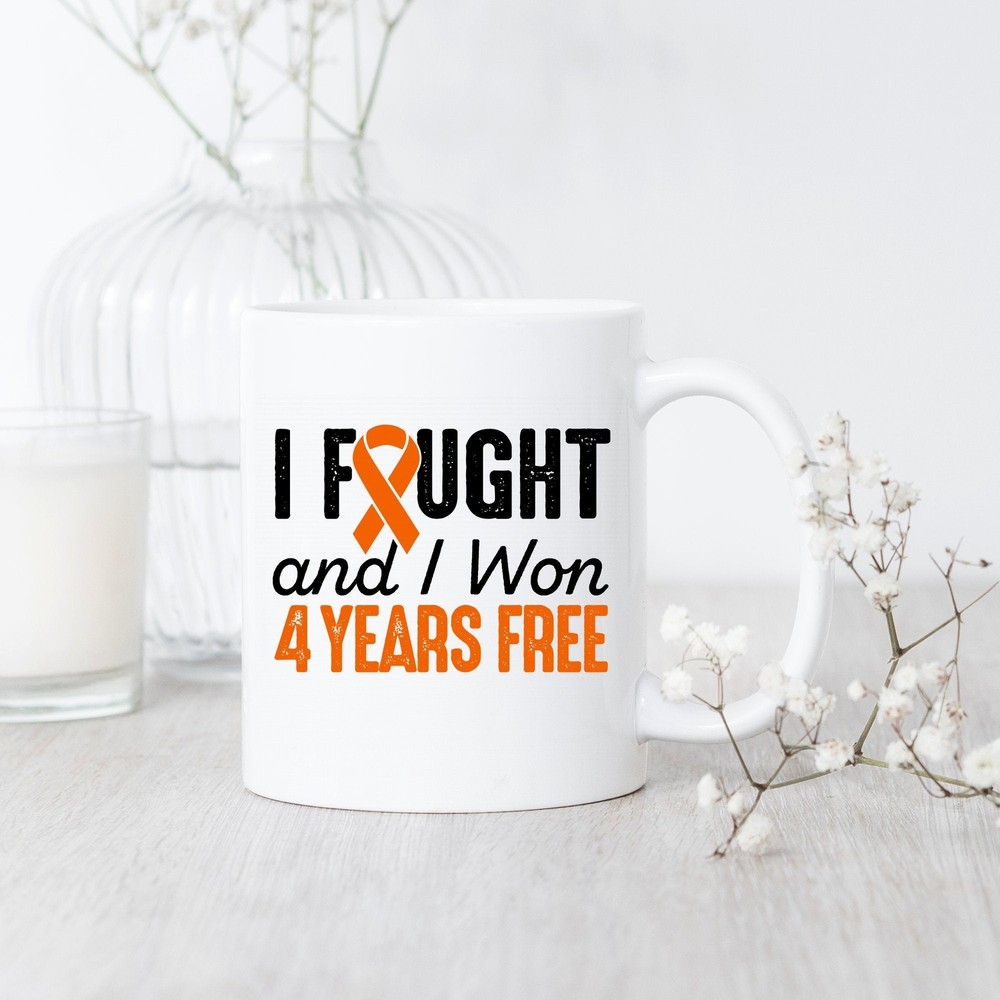 4 Year Leukemia Cancer Survivor Free Celebration Mug