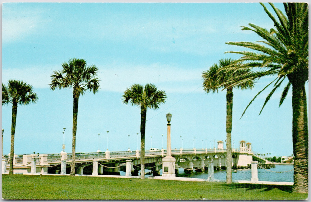 Bridge Of Lions matazanas River Anastasia Island St Augustine Florida Postcard