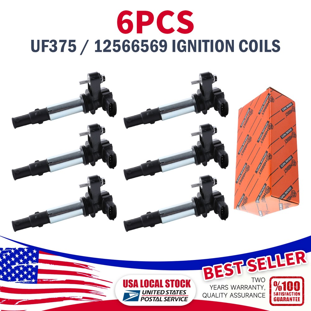 6PCS High Performance Ignition Coils for Cadillac Buick Saab D501C UF375