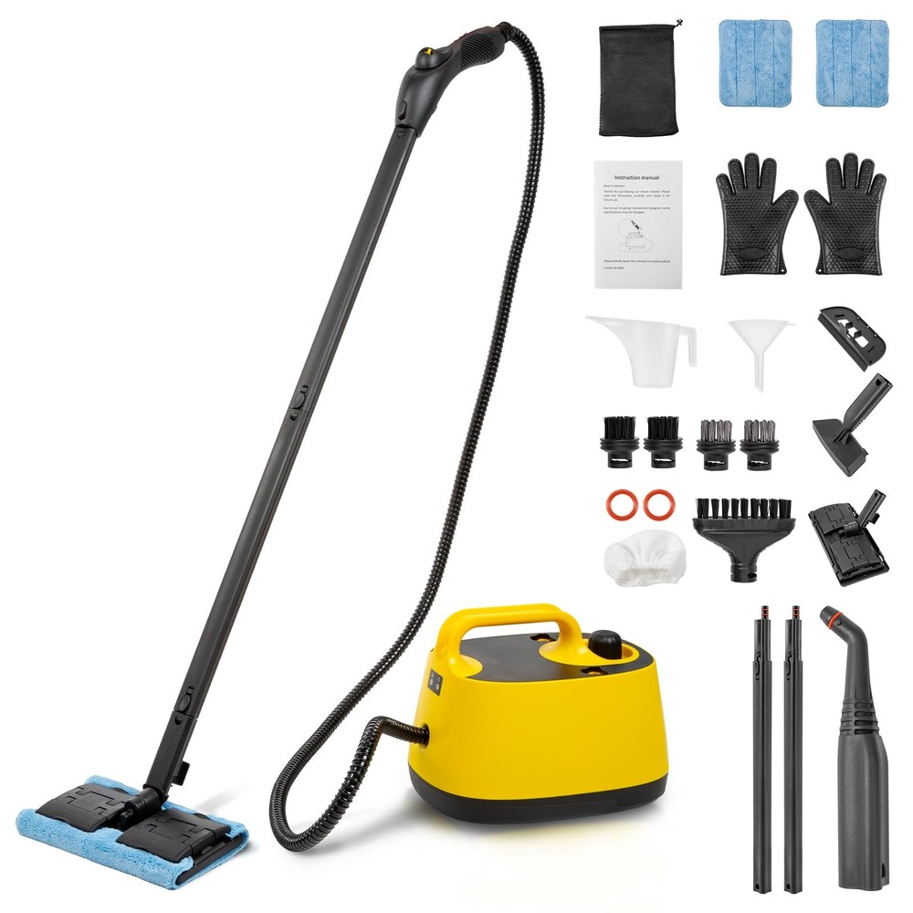Electric Steam Cleaner for Home - High Pressure Multipurpose Rolling Steamer