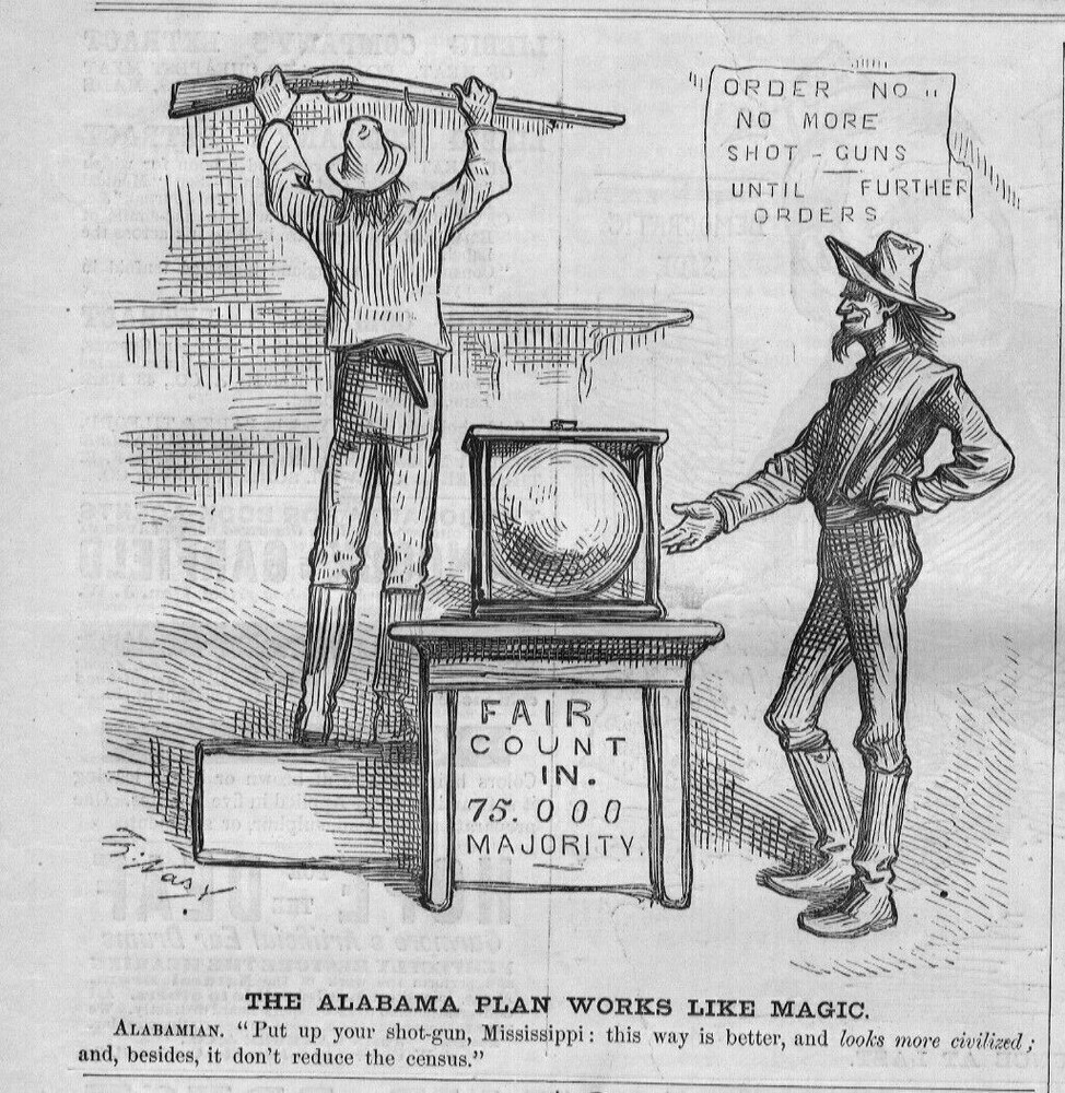 ALABAMA BALLOT BOX FAIR COUNT MAJORITY NO MORE SHOTGUNS MISSISSIPPI NO MORE GUNS