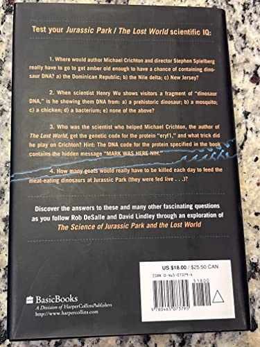 Science Of Jurassic Park And The - Hardcover, by Desalle Robert - Very Good b