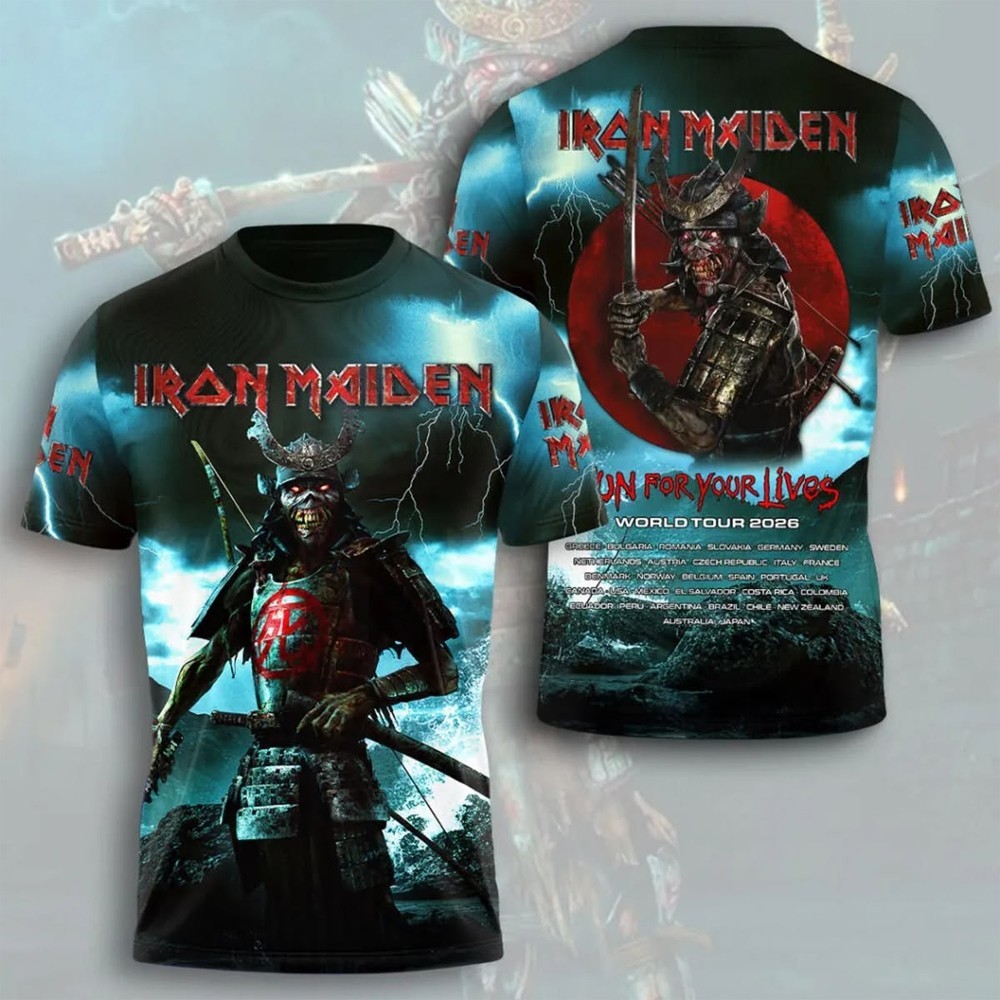 Limited! Iron Maiden World Tour 2026 All Over Shirt - S to 5XL, V02