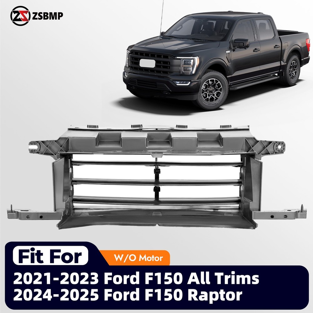 Front Lower Radiator Shutter Grille For 2021-2025 Ford F-150 W/O Motor ML3Z8475E