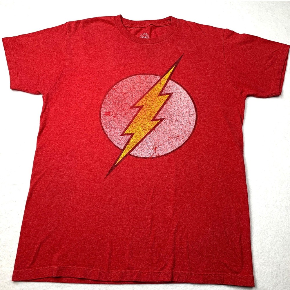 DC Comics Originals The Flash T-Shirt Mens Medium Red Lightning Bolt Logo M