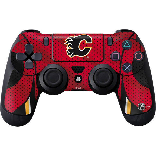 NHL Calgary Flames PS4 Controller Skin - Calgary Flames Home Jersey