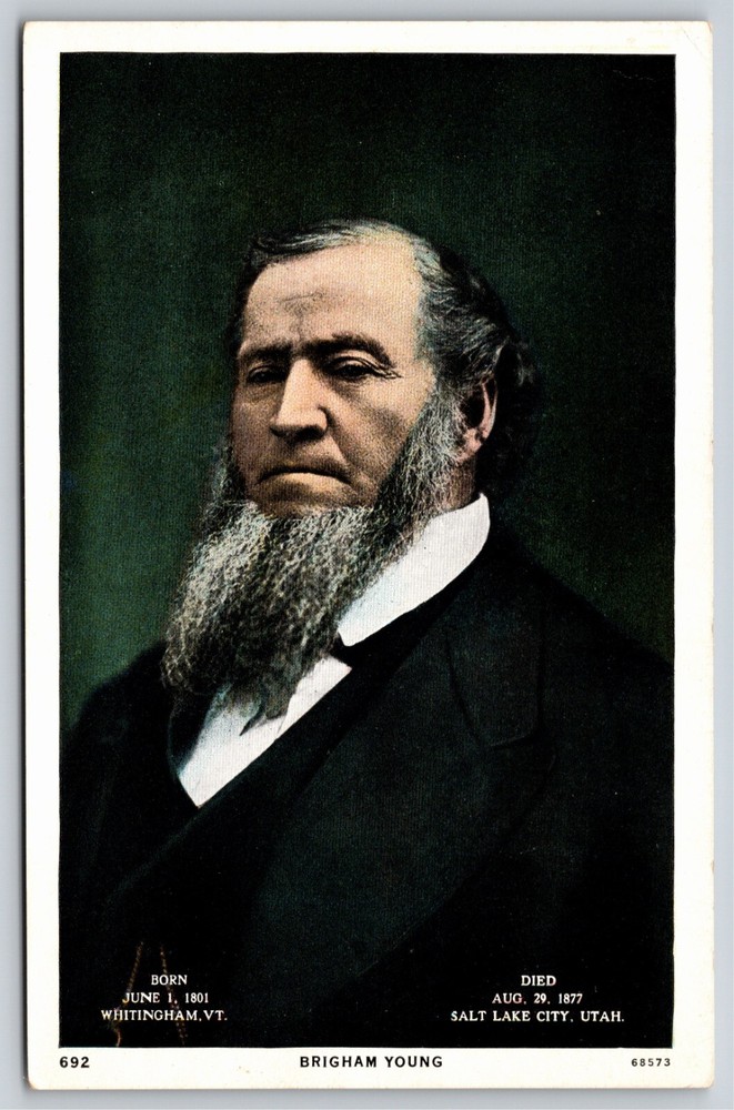 Famous~Portrait Of Latter Day Saint Church President Brigham Young~Vintage PC