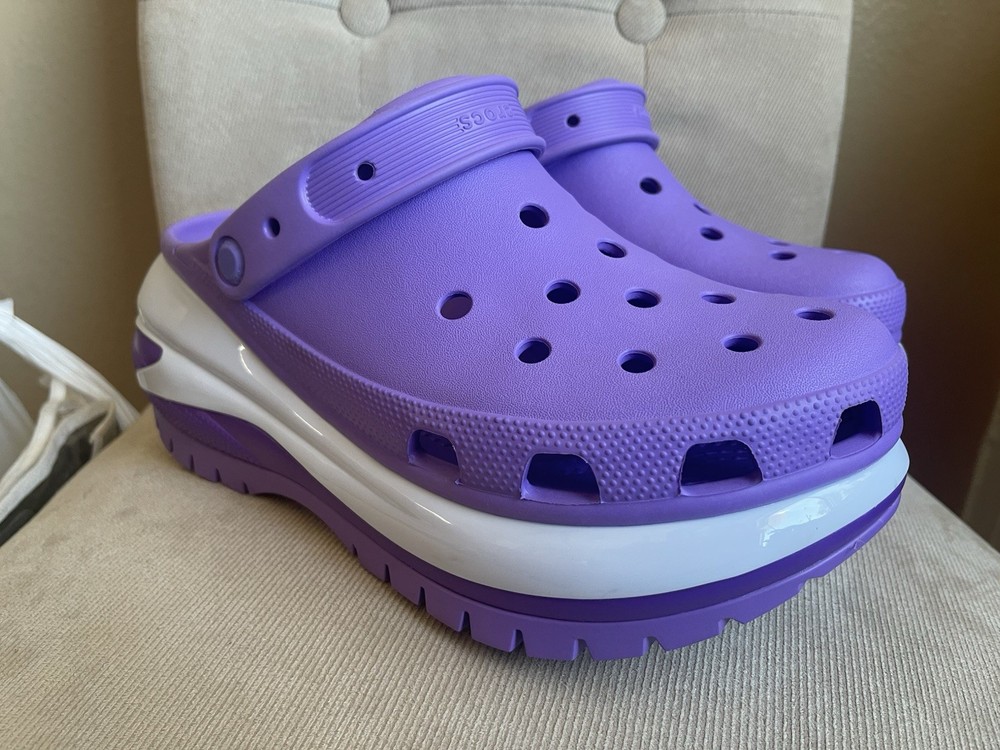 CROCS Classic Crush Platform Clog Size Womens 11 Mens 9 Purple NWOB