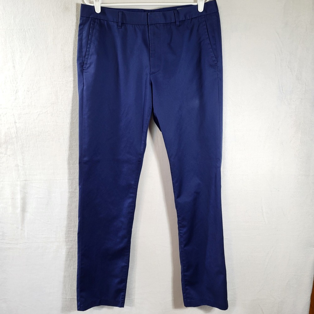 Bonobos Weekday Warrior Monday Pants Men 35 x 34 Navy Blue Chino Slim Fit *STAIN