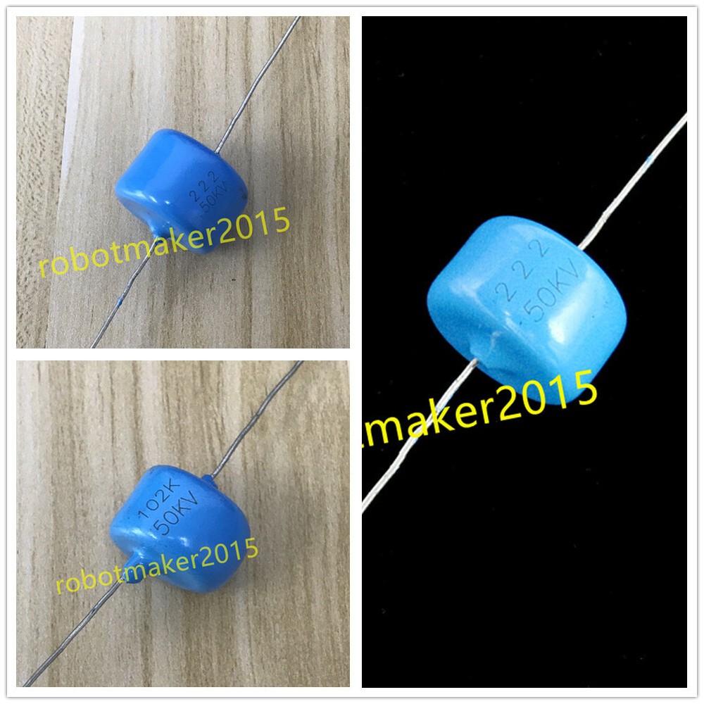 50KV 102 222 High-voltage Ceramic Axial Capacitor 1000/2200PF 2.2nF 0.0022UF1nF