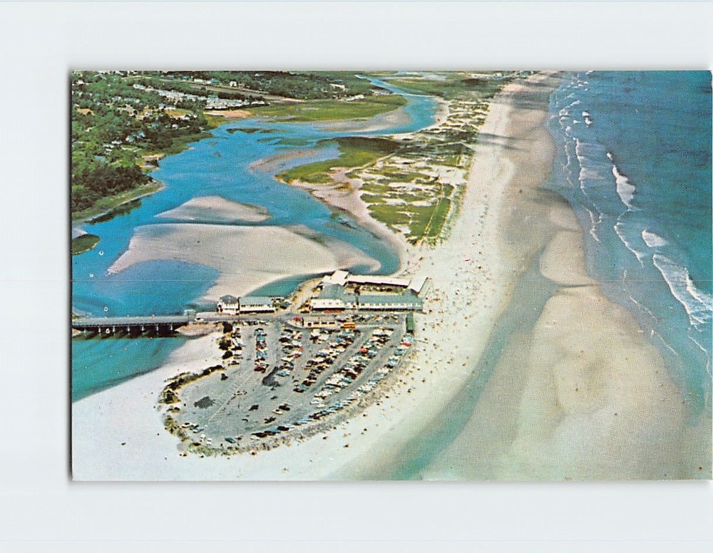 Postcard Aerial View Beach Area Ogunquit Maine USA