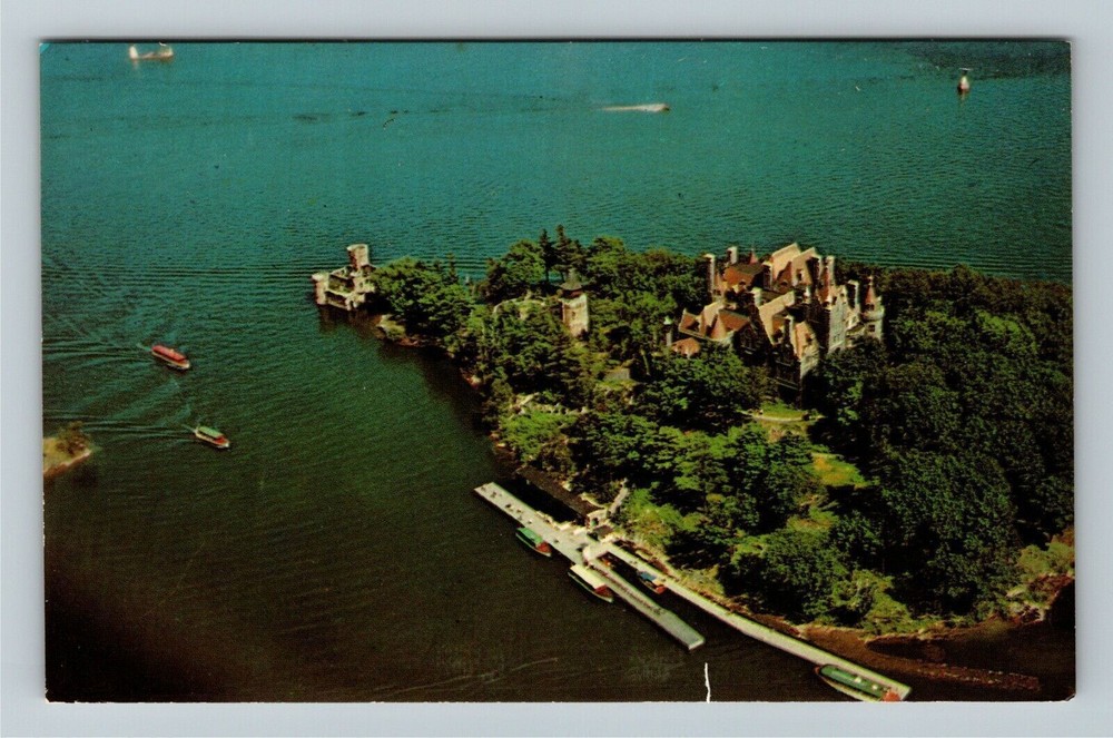 Heart Island NY-New York, Aerial View, Boldt Castle, Vintage Postcard