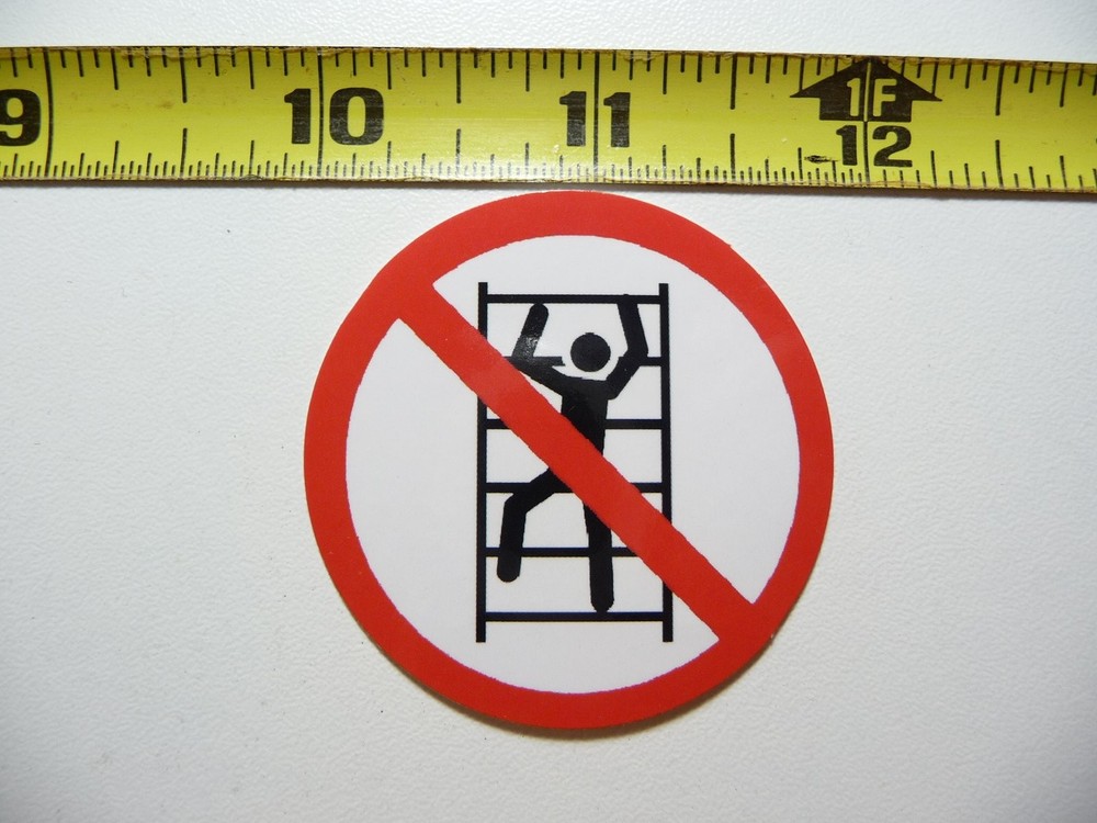 No Climbing Shelves Prohibited Job Safety Decal Sticker