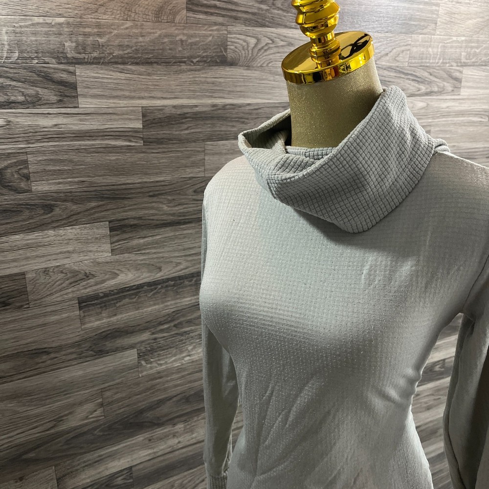MONDETTA Cowl Neck Long Sleeve Gray Pullover Sweatshirt Women's Size Small