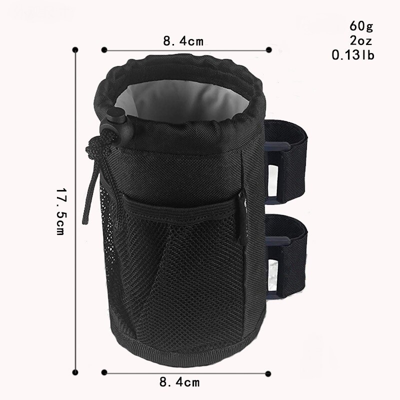 Outdoor Water Bottle Pouch with Molle Straps Belt Clip Foldable Mesh Holder