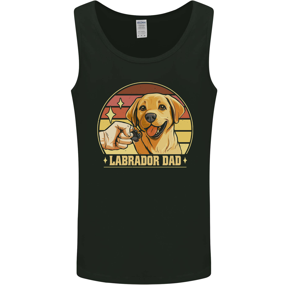 Labrador Dad Funny Fathers Day Dog Mens Vest Tank Top