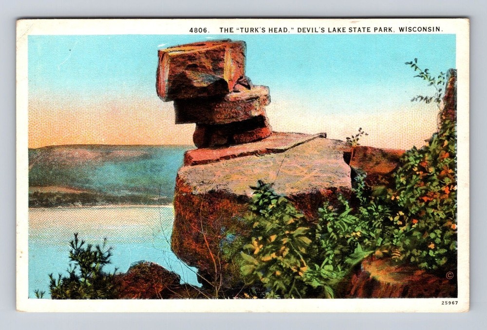 WI-Wisconsin, Turk's Head, Devil's Lake State Park, Antique, Vintage Postcard