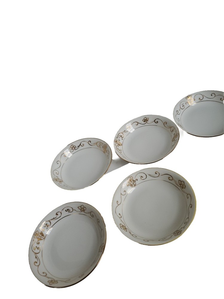 Vintage Nippon Hand painted Raised Gold Small Fruit Bowls Christmas Ball, Salad