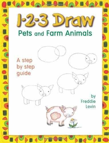 1-2-3 Draw Pets and Farm Animals - Paperback, by Levin Freddie - Very Good