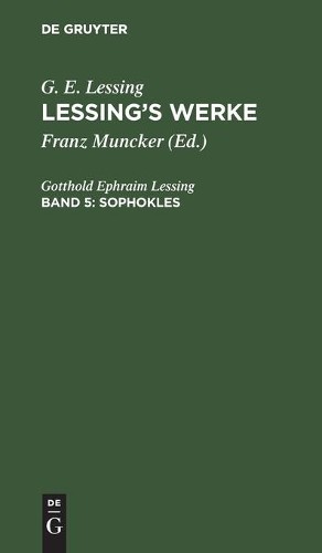 Gotthold Ephraim Lessing Sophokles (Hardback)Another great item from Rarewaves USA | Free delivery!