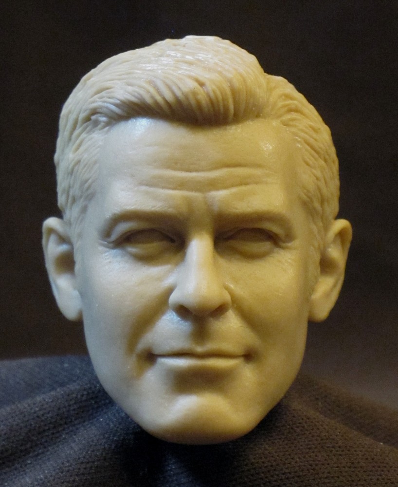 V-140 George Clooney CUSTOM UNPAINTED RESIN HEAD SCULPT Action figures 1/6 Scale