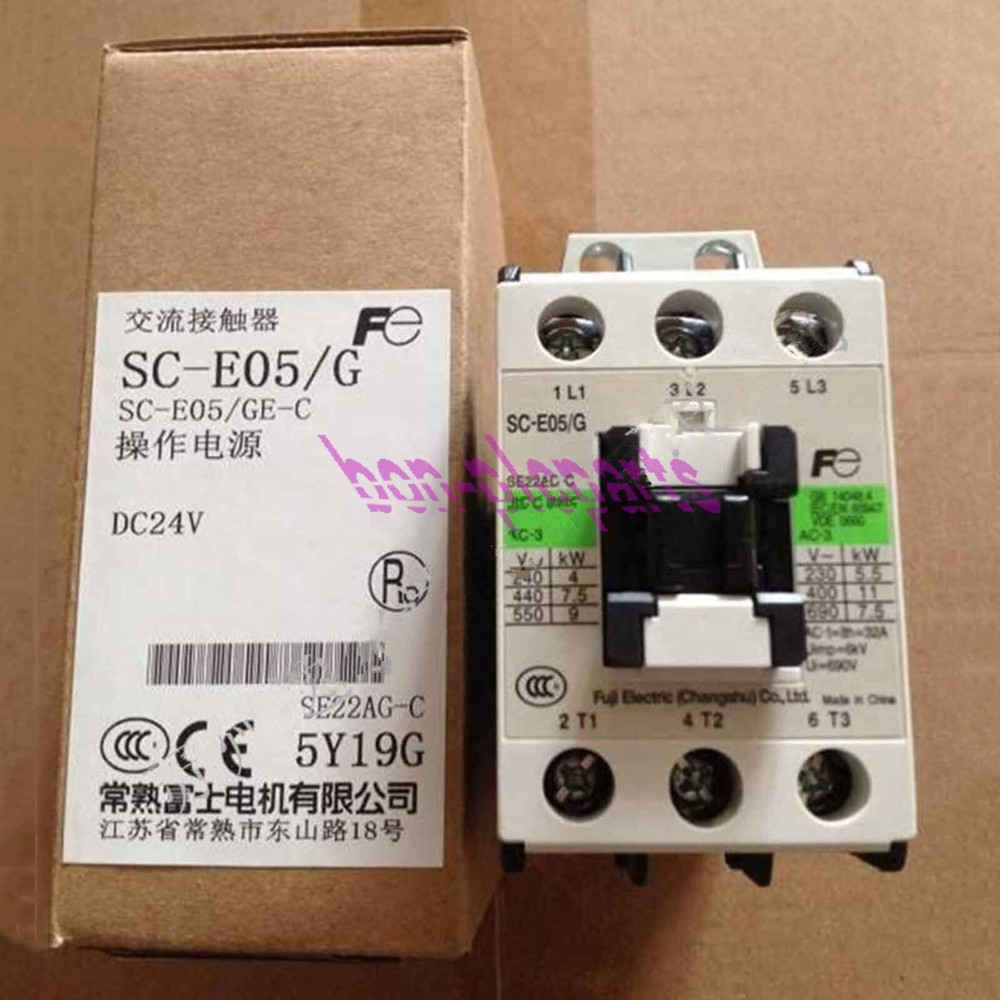 One New Fuji Electric Contactor SC-E05/G 24VDC In Box