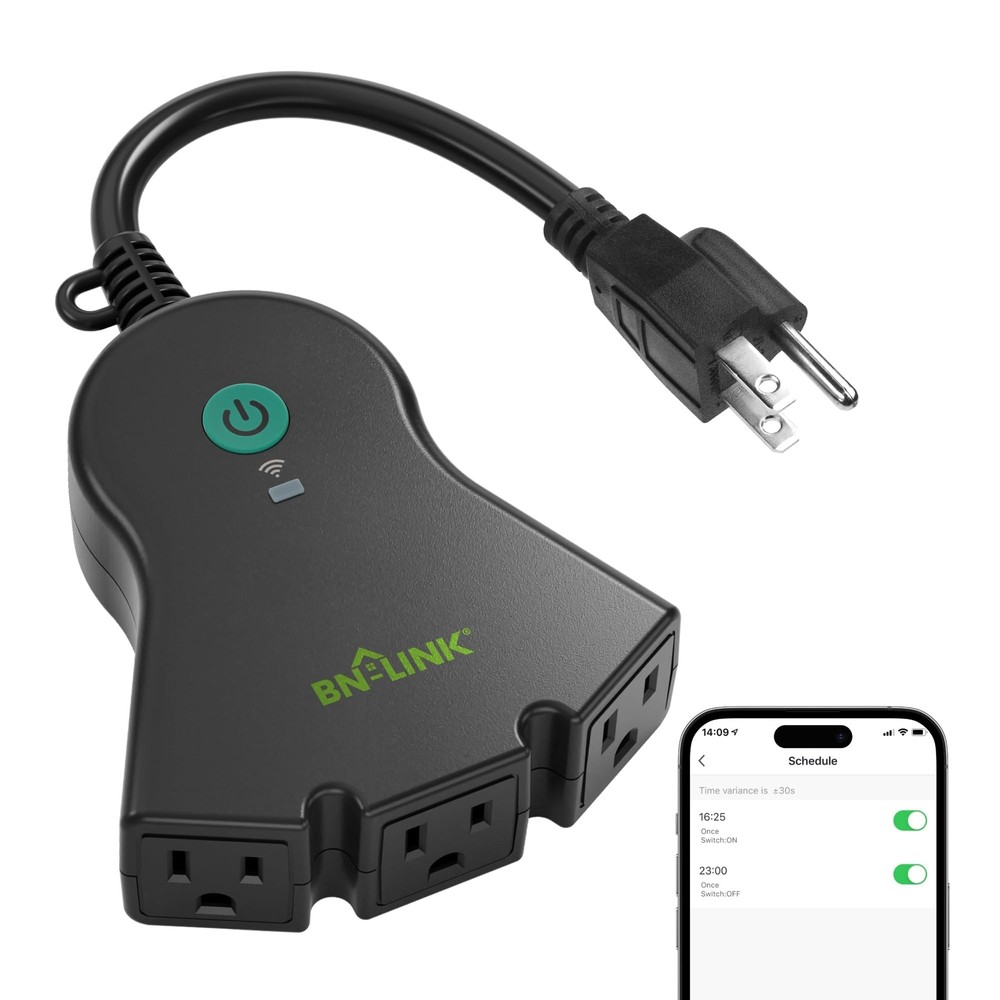 Smart WiFi Heavy Duty Outdoor Outlet, Timer and Countdown Function, No Hub Re...