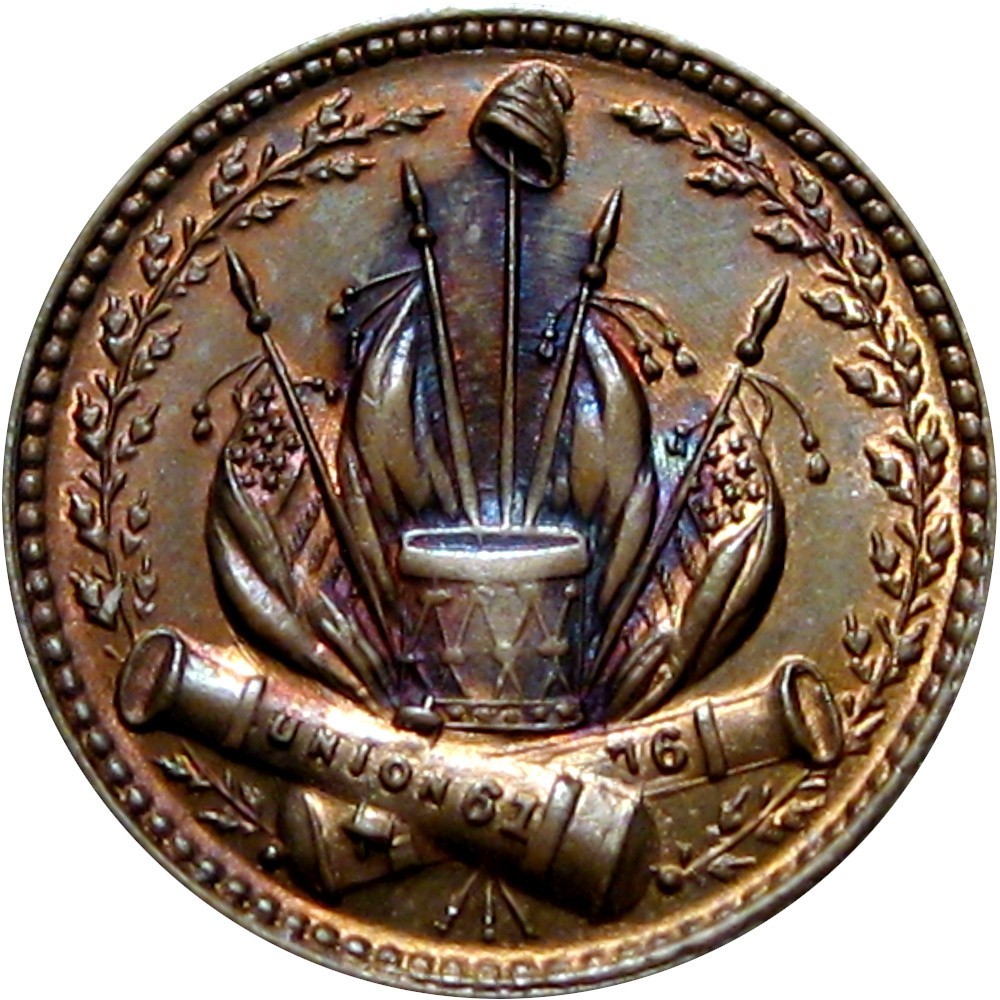 Cannons Flags Drum Eagle On Union Shield Patriotic Civil War Token