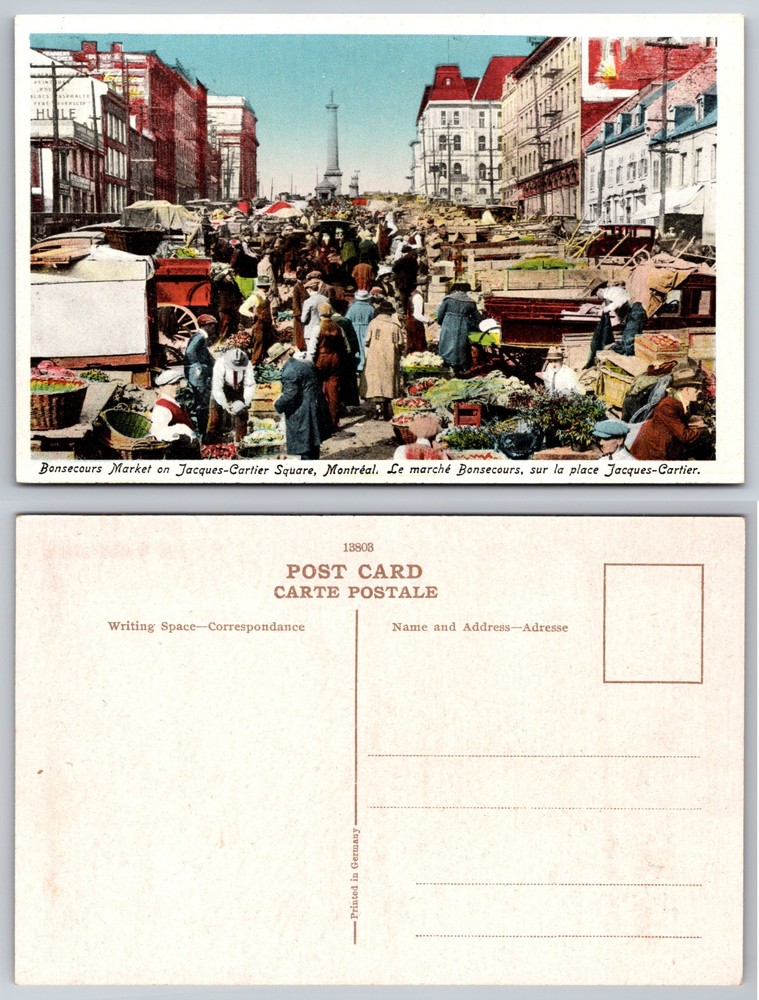 Bonsecours Market Jacques Cartier Square Montreal Postcard