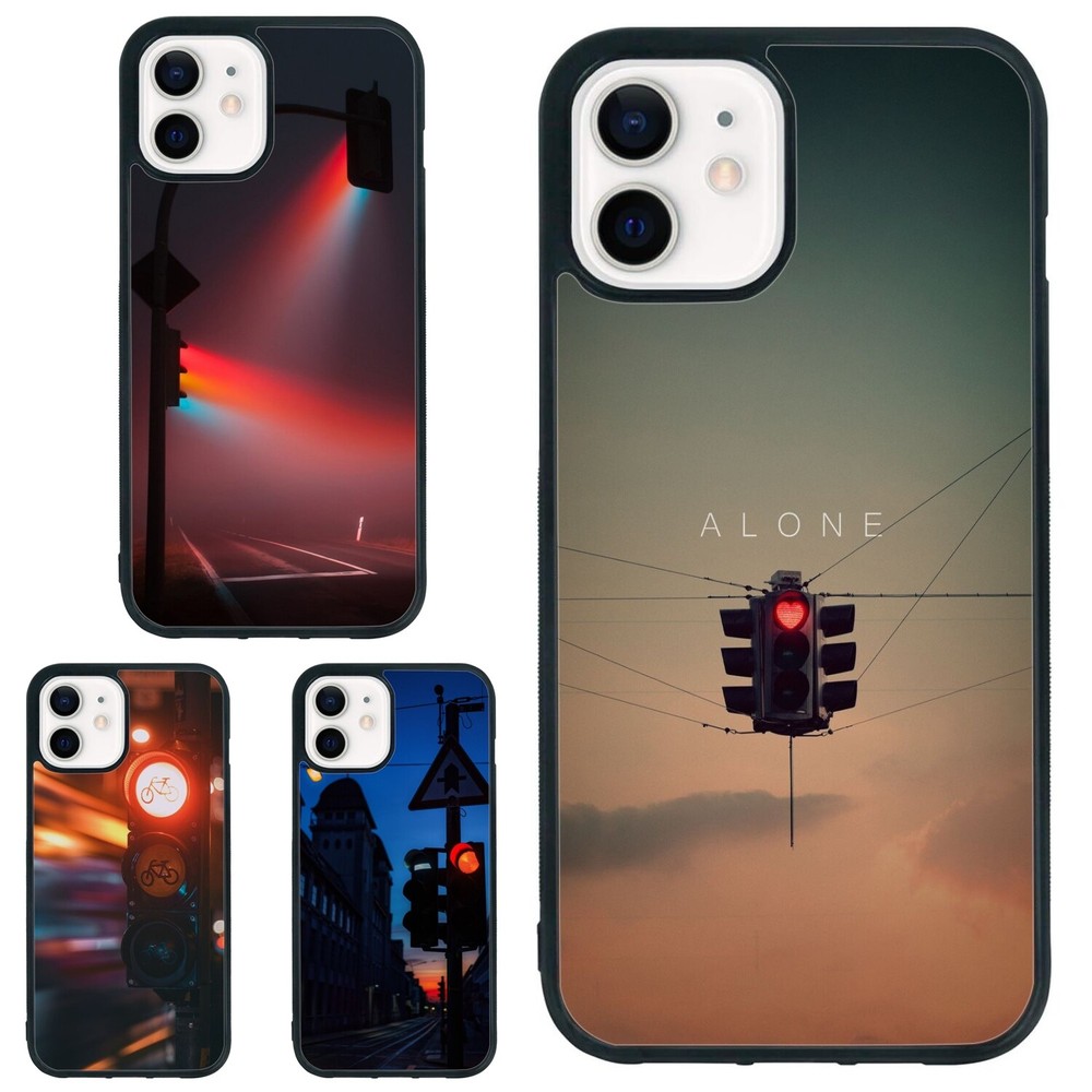 Frame Case For iPhone XS XR 6 7 8 Plus SE 2nd 3rd traffic lights selective focus