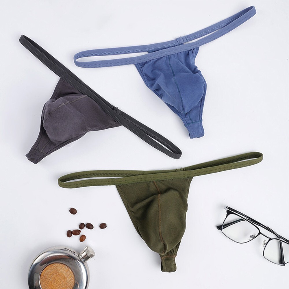 Men's Close fitting T Back Thong Underwear in Multi color Modal Fabric