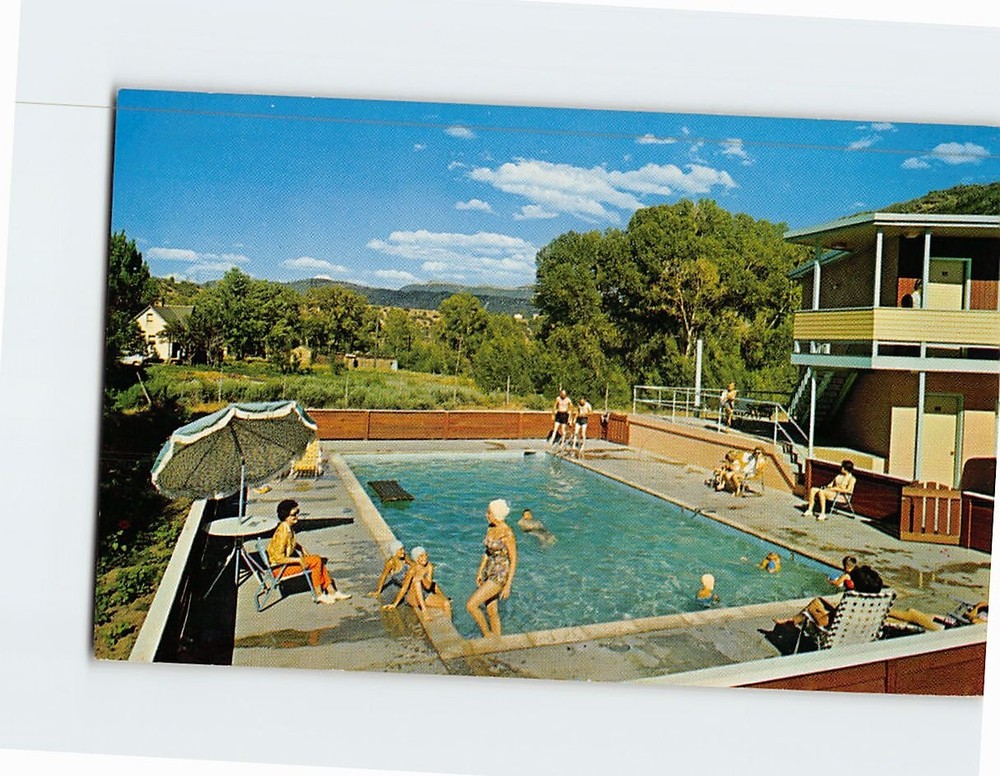 Postcard Pool View Richard's Motel & Restaurant Colorado USA