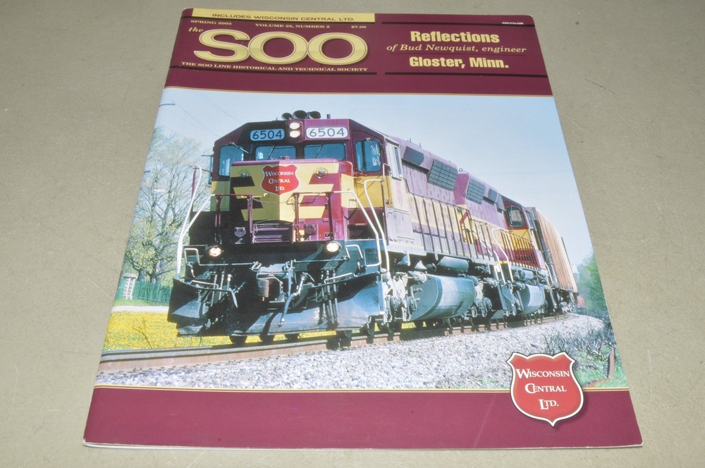 rr train magazine THE SOO Line Historical Technical Society V25 #2 2003 Gloster