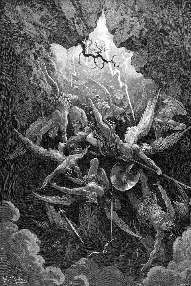 The Mouth of Hell Engraving by Gustave Dore Poster Paradise Lost Book Poster