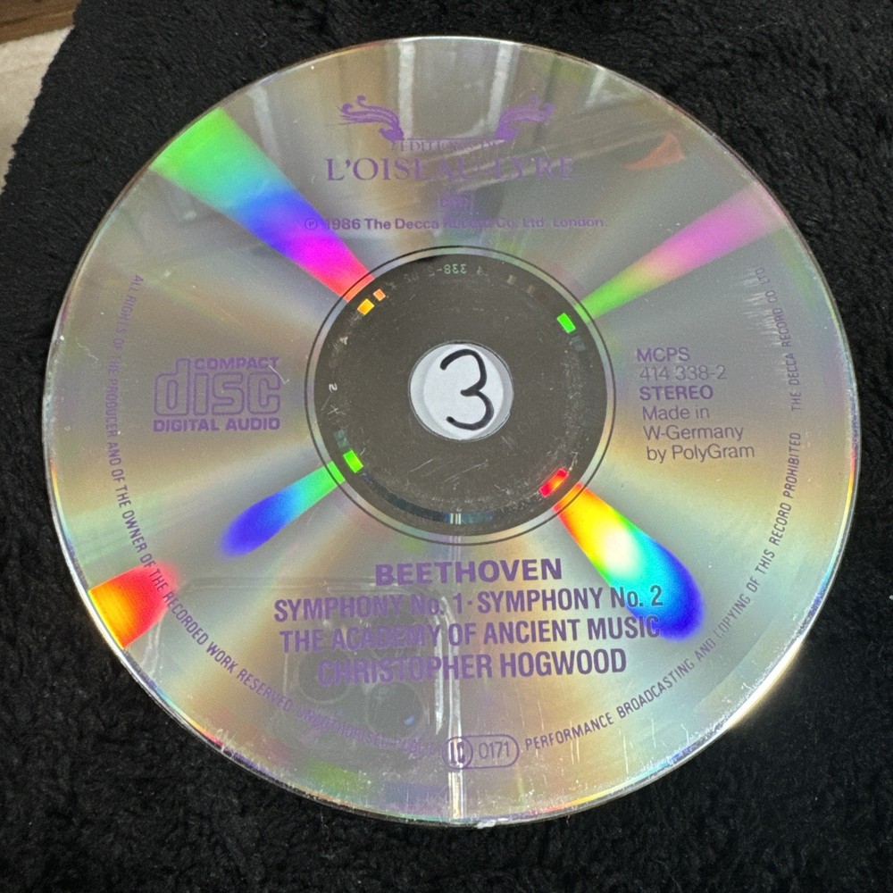 Beethoven The Academy of Ancient Music Christopher Hogwood Music CD 1986-image
