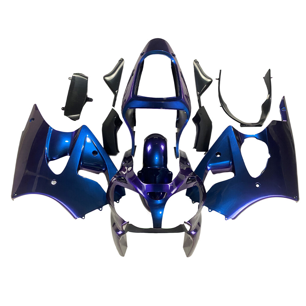 Blue Purple Fairing Kit for 2000-2002 Kawasaki Ninja ZX6R 636 Injection Bodywork
