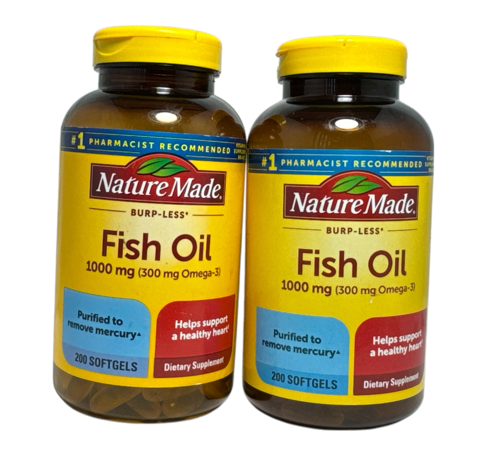 Nature Made 200ct Fish Oil 1000mg with 300mg Omega-3 Softgels