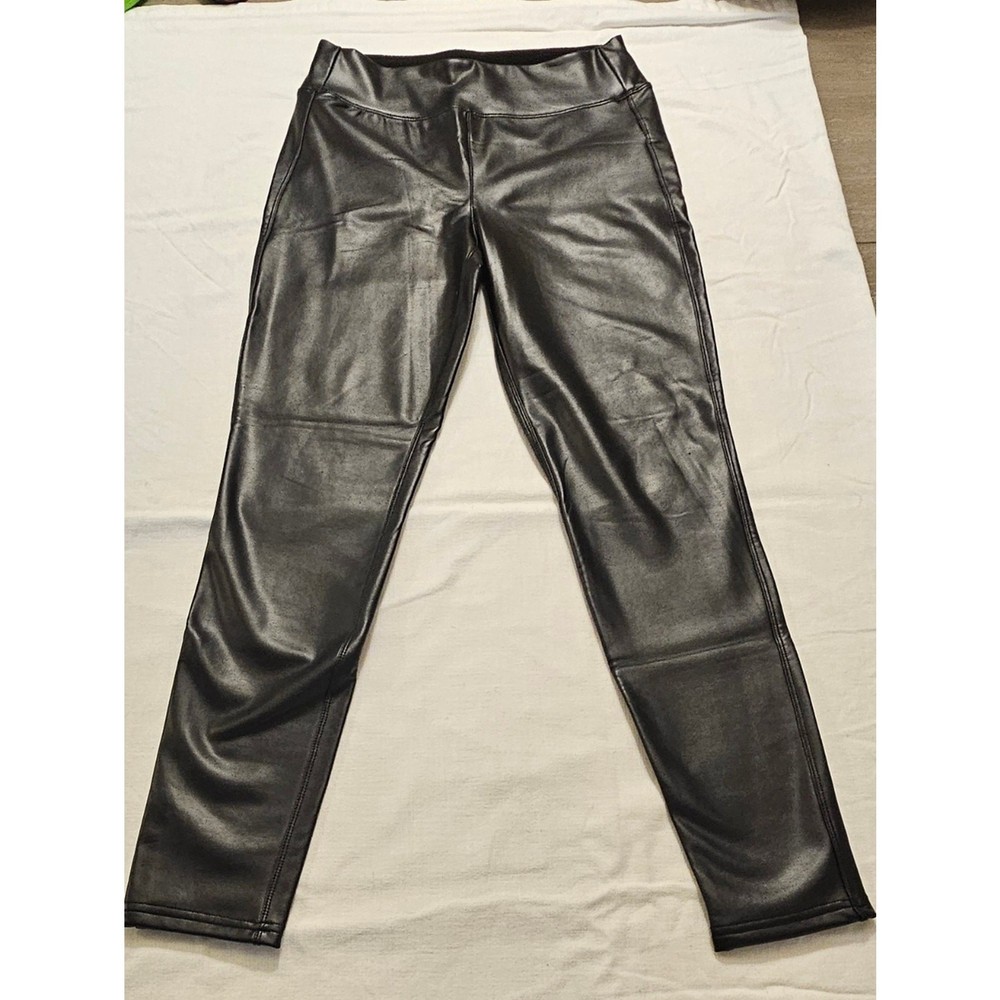 Womens Faux Leather Pants Black High Waist Skinny Faux Leather Leggings