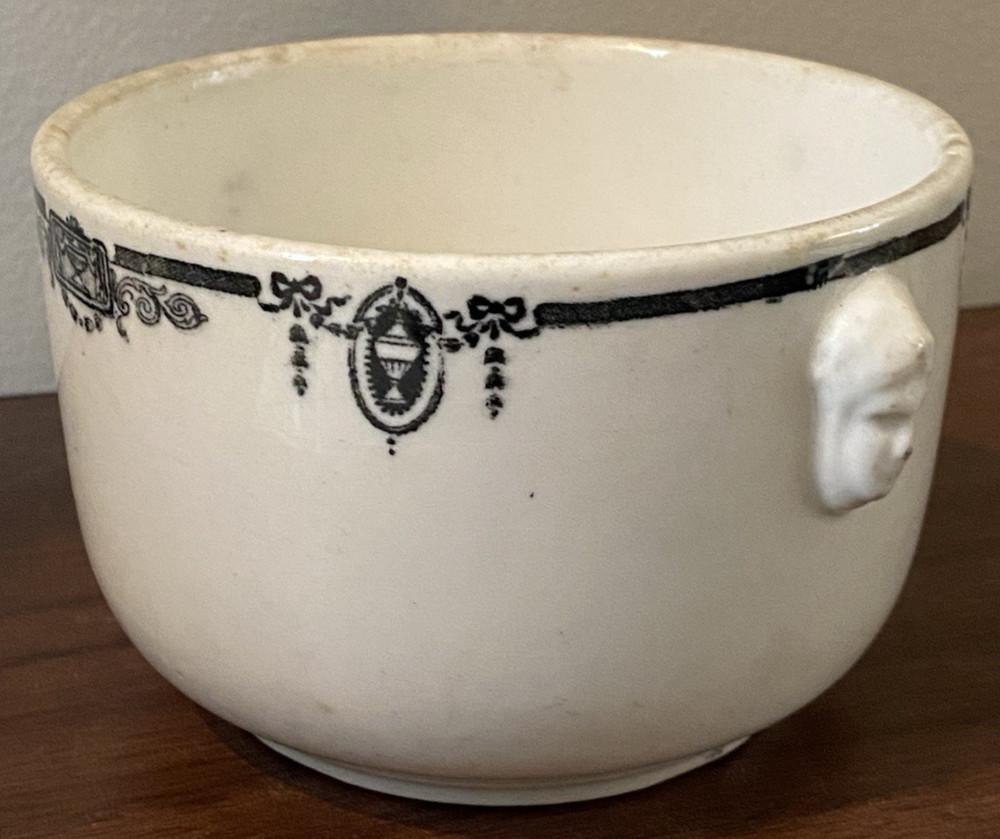 Extremely unique Scammells China Vintage Bowl w/ protruding faces on sides