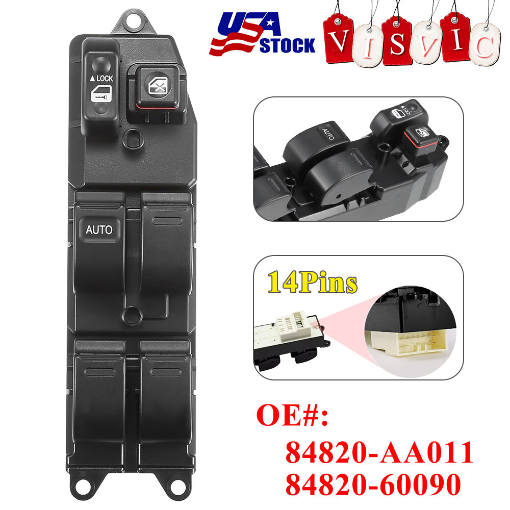 New Driver Side Master Power Window Switch Fits 1997-2001 Toyota Camry