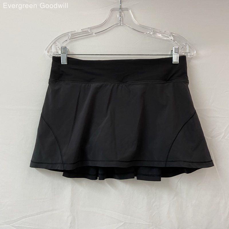 Lululemon Women's Black Elastic Waist Pleated Pull-On Mini Skort Size 6