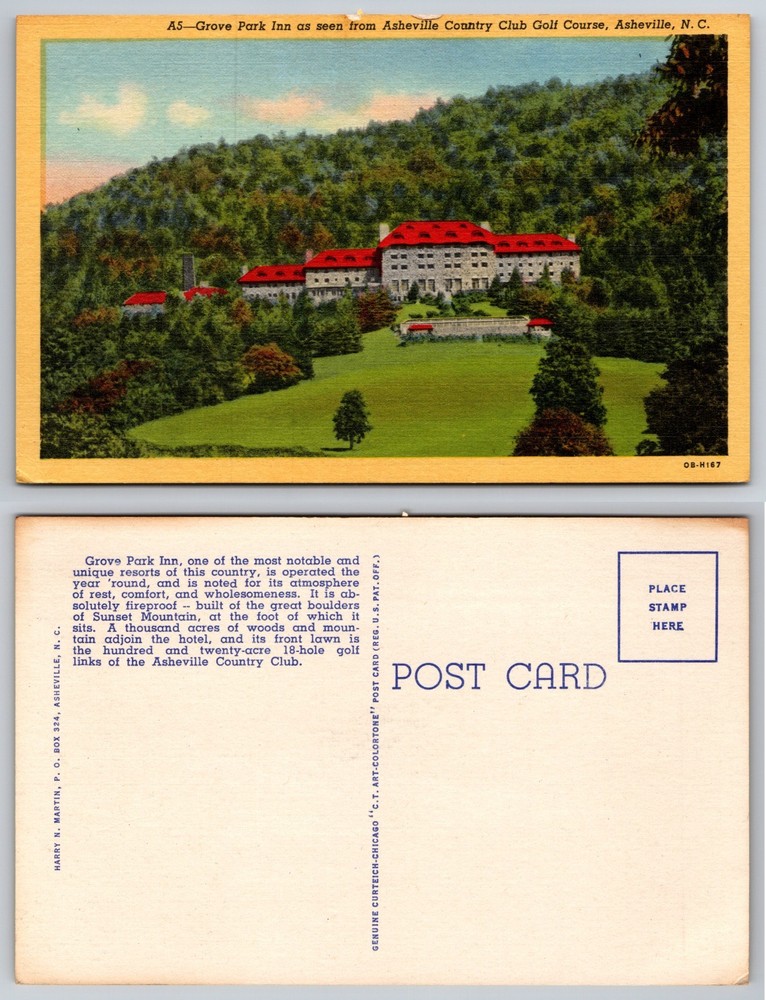 Grove Park Inn Asheville NC Golf Course Postcard