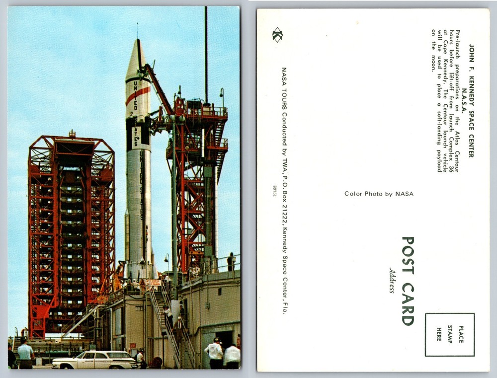 John F Kennedy Space Center Rocket Launch Postcard