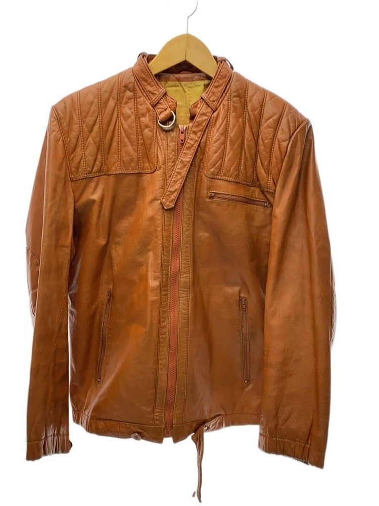 Leather Jacket Blouson/-/Cowhide/Cml/Plain 3499