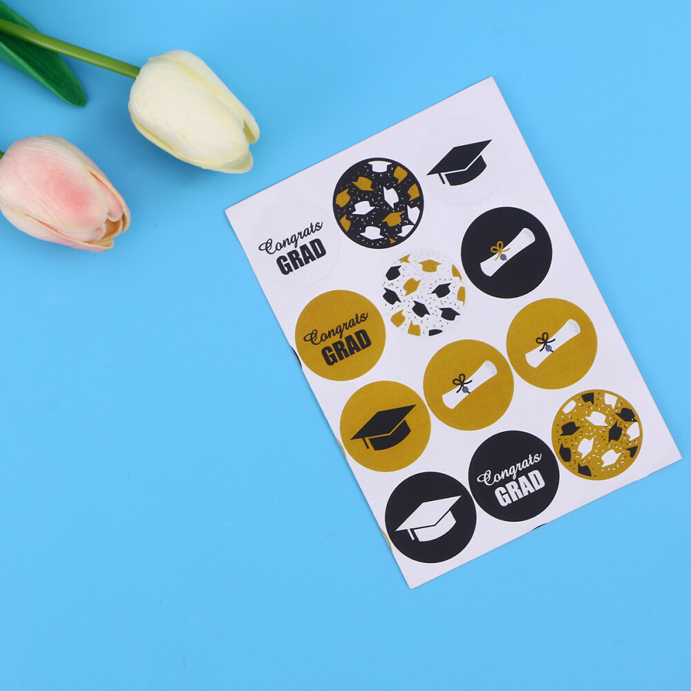 120 Pcs Self-adhesive Stickers Meaningful Certificate Decorations