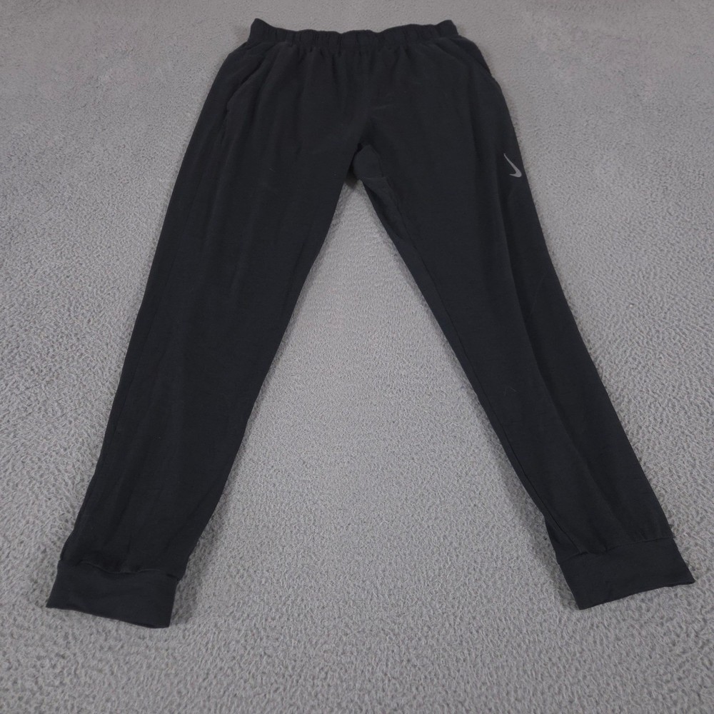 Nike Pants Mens Large Tall Black Yoga Dri-FIT Tapered Jogger Stretch Lightweight