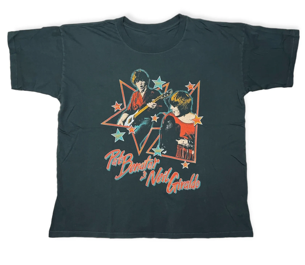 Pat Benatar Neil Giraldo Concert Tour Heavy Cotton Black T Shirt SE937
