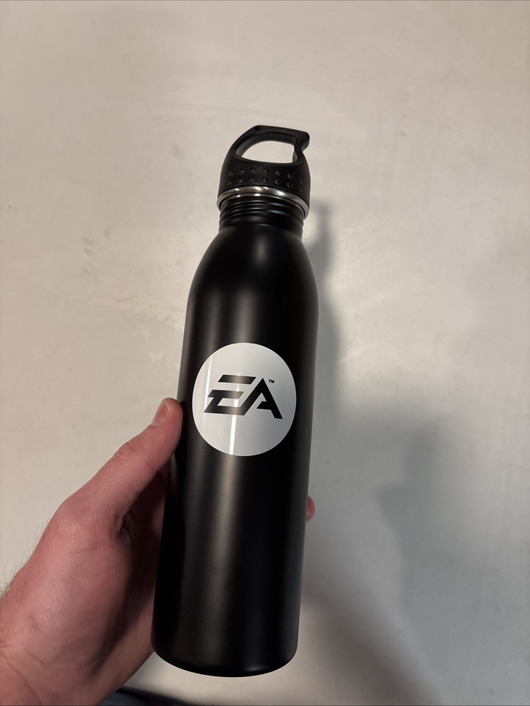 EA Electronic Arts Games Water Bottle Black Stainless Steel