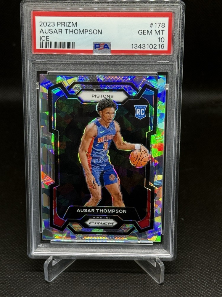 2023-24 Ausar Thompson Prizm Rookie Cracked Ice #178 PSA 10 RC